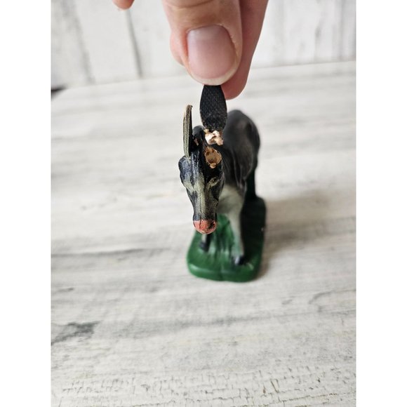 Vintage donkey nativity AS IS stable Xmas decor - Picture 2 of 8